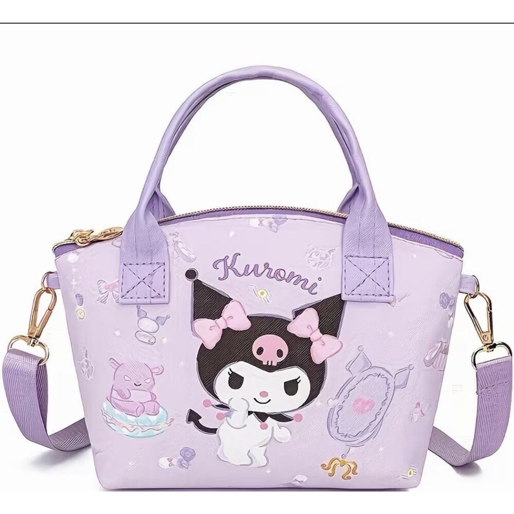 Kuromi Small Purple Hand Bag with Shoulder Straps Sanrio New